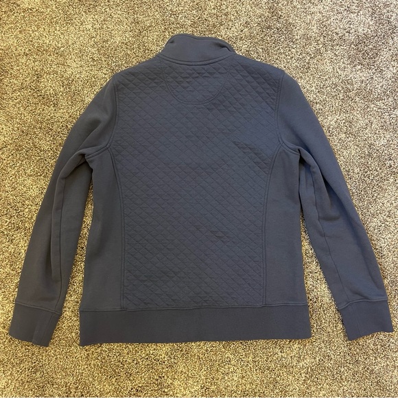 Navy blue L.L. Bean quilted pullover - Picture 2 of 5